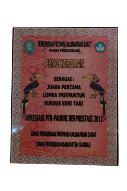 PERINGKAT 1 LOMBA INSTRUKTUR KURSUS SENI TARI DINAS PENDIDIKAN PROVINSI KALBAR DAN DINAS PENDIDIKAN KABUPATEN SAMBAS